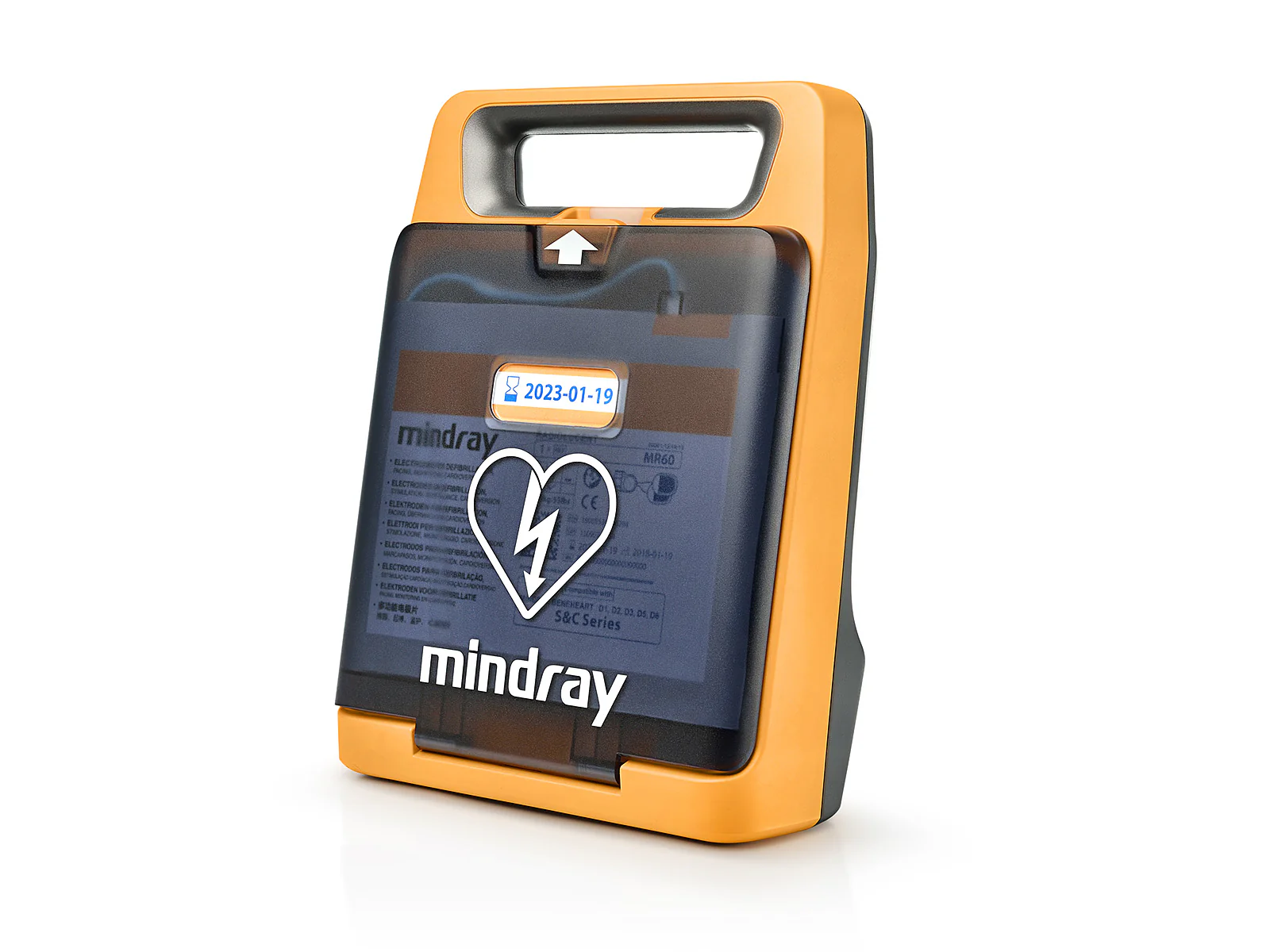 AED Defibrillator Mindray BeneHeart C2 kaufen – Gerät in Orange mit Tragegriff